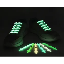 Silicone lumière LED lumineux lacets 12 pcs set